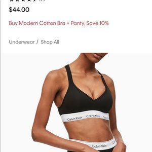 Calvin Klein Cotton Padded Bralette